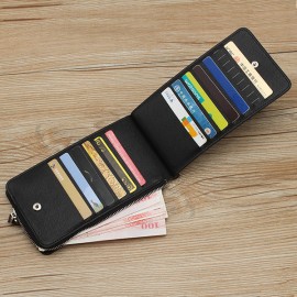 PU Leather Trifold Wallet 26 Card Slots Casual Business Card Pack For Men