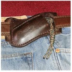 Pancake Style Trapper Multitool Men Belt Sheath