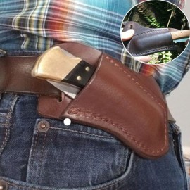 Pancake Style Trapper Multitool Men Belt Sheath