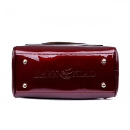 Patent Leather Crocodile Pattern Handbag Shell Solid Leisure Crossbody Bag