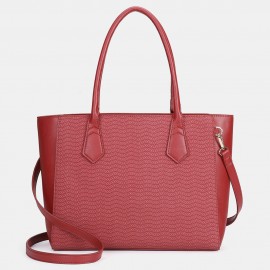 QUEENIE Casual Shopping Multifunction Handbag Ripple Shoulder Bag
