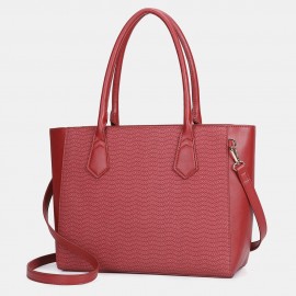 QUEENIE Casual Shopping Multifunction Handbag Ripple Shoulder Bag