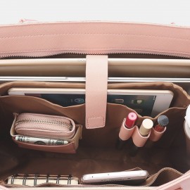 QUEENIE Casual Shopping Multifunction Handbag Ripple Shoulder Bag