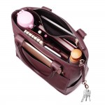 QUEENIE Women Casual Handbag 14 inch Laptop Shopping Solid Shoulder Bag