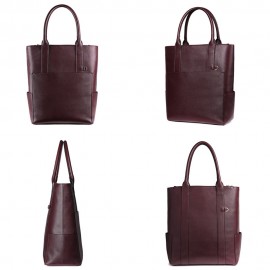 QUEENIE Women Casual Handbag 14 inch Laptop Shopping Solid Shoulder Bag