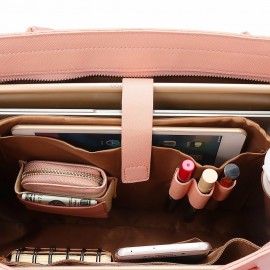 QUEENIE Women Casual Shopping Multifunction Handbag Solid Shoulder Bag