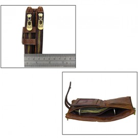 RFID Antimagnetic 11 Card Slots Vintage Genuine Leather Wallet For Men