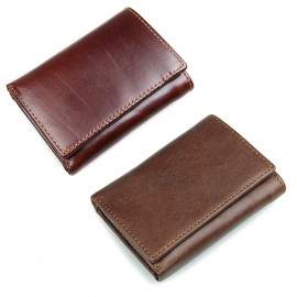 RFID Antimagnetic Genuine Leather Vintage Multi-Card Slots Tri-fold Wallet For Men
