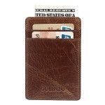 RFID Antimagnetic Genuine Leather Wallet 5 Card Slots Card Holder For Men