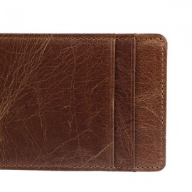 RFID Antimagnetic Genuine Leather Wallet 5 Card Slots Card Holder For Men