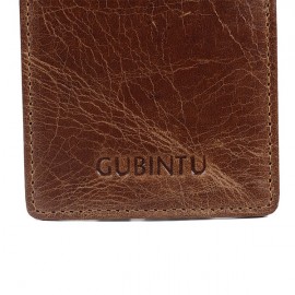 RFID Antimagnetic Genuine Leather Wallet 5 Card Slots Card Holder For Men