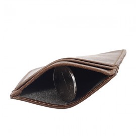 RFID Antimagnetic Genuine Leather Wallet 5 Card Slots Card Holder For Men