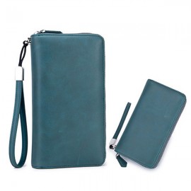 RFID Men And Women Genuine Leather 24 Card Slot Wallet Multifunction Passport Purse