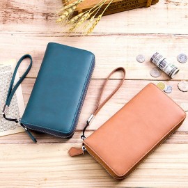 RFID Men And Women Genuine Leather 24 Card Slot Wallet Multifunction Passport Purse
