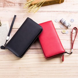 RFID Men And Women Genuine Leather 24 Card Slot Wallet Multifunction Passport Purse