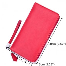 RFID Men And Women Genuine Leather 24 Card Slot Wallet Multifunction Passport Purse