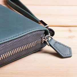 RFID Men And Women Genuine Leather 24 Card Slot Wallet Multifunction Passport Purse
