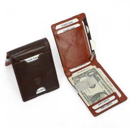 RFID Men Genuine Leather 9 Card Slot Card Holder Vintage Coin Purse