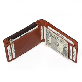 RFID Men Genuine Leather 9 Card Slot Card Holder Vintage Coin Purse