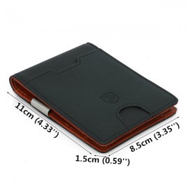 RFID Men Genuine Leather 9 Card Slot Card Holder Vintage Coin Purse