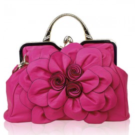 Rose Flower Women Handbag Cosmetic Bag
