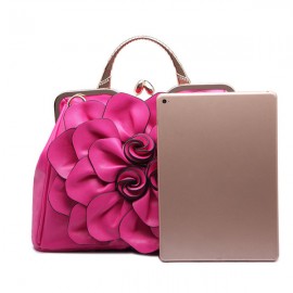 Rose Flower Women Handbag Cosmetic Bag