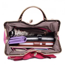 Rose Flower Women Handbag Cosmetic Bag