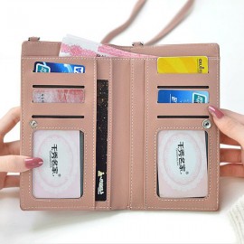 Stylish 6.5inch Phone Bag 6 Card Slots Flower Pattern Flap Shoulder Bags Card Holder Wallet