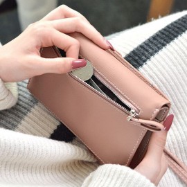 Stylish 6.5inch Phone Bag 6 Card Slots Flower Pattern Flap Shoulder Bags Card Holder Wallet