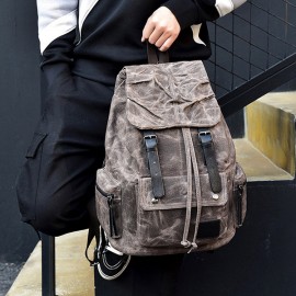 Vintage Canvas Casual  Waterproof Outdoor Travel Backpack
