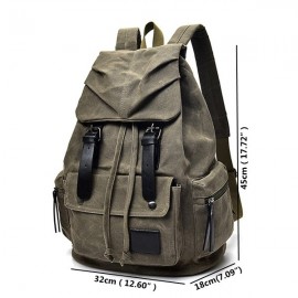 Vintage Canvas Casual  Waterproof Outdoor Travel Backpack