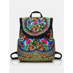 Vintage Embroidered Women Backpack Ethnic Travel Handbag Shoulder Bag