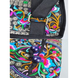 Vintage Embroidered Women Backpack Ethnic Travel Handbag Shoulder Bag