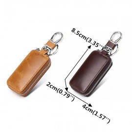 Vintage Genuine Leather Car Key Holder Key Bag Keychain Wallet For Men