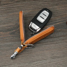 Vintage Genuine Leather Car Key Holder Key Bag Keychain Wallet For Men