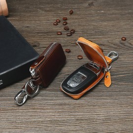 Vintage Genuine Leather Car Key Holder Key Bag Keychain Wallet For Men