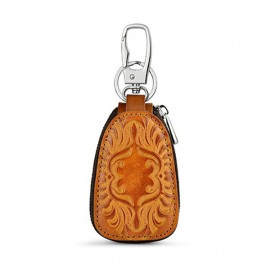 Vintage Genuine Leather Car Key Holder Key Bag Keychain Wallet For Men Women