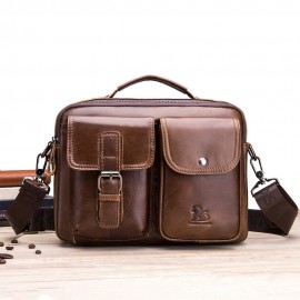 Vintage Genuine Leather Crossbody Bag Handbag For Men