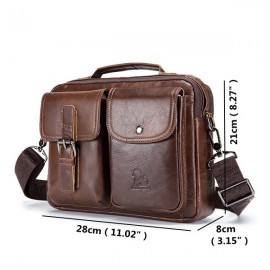 Vintage Genuine Leather Crossbody Bag Handbag For Men