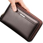 Waterproof PU Leather Clutch Bag Men Wallet  7 Card Holders Coin Bag Phone Bag