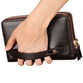 Waterproof PU Leather Clutch Bag Men Wallet  7 Card Holders Coin Bag Phone Bag