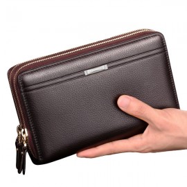Waterproof PU Leather Clutch Bag Men Wallet  7 Card Holders Coin Bag Phone Bag