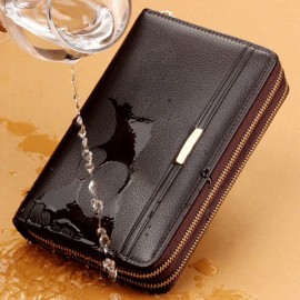Waterproof PU Leather Clutch Bag Men Wallet  7 Card Holders Coin Bag Phone Bag