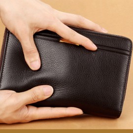 Waterproof PU Leather Clutch Bag Men Wallet  7 Card Holders Coin Bag Phone Bag