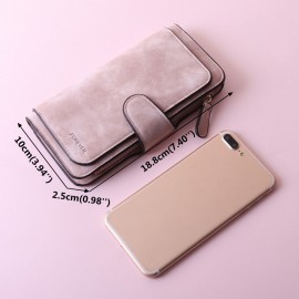 Woman Four Fold Wallet Purse 14 Card Slot PU Card Bag Multi-Slots 5.5 Inch Phone Bag