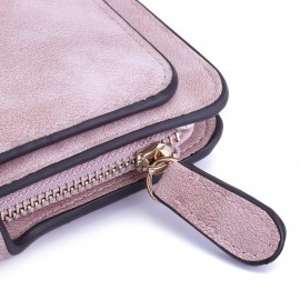 Woman Four Fold Wallet Purse 14 Card Slot PU Card Bag Multi-Slots 5.5 Inch Phone Bag