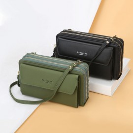 Women 12 Card Slots Large Capacity Phone Bag Crossbody Bag