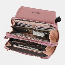 Women 12 Card Slots Large Capacity Phone Bag Crossbody Bag