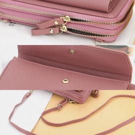Women 12 Card Slots Large Capacity Phone Bag Crossbody Bag