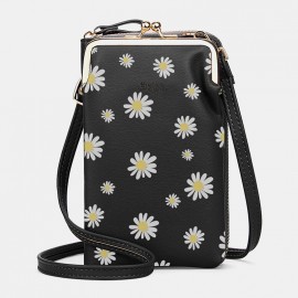 Women 13 Card Slots Phone Bag Daisy Crossbody Bag